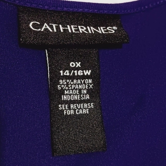 3 X$20. Catherines| PURPLE A-Line Sequin Flared Tank  Dress Size 0X / 14/16 W - Picture 7 of 7